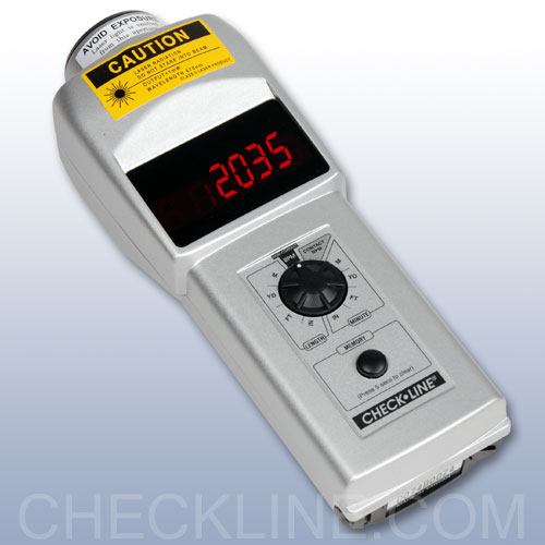 Shimpo DT-207LR Handheld Tachometer with 6 Wheel 6-99999rpm Range LED Display 